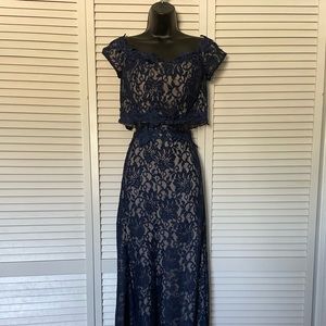 JCPenney 2piece navy blue prom dress